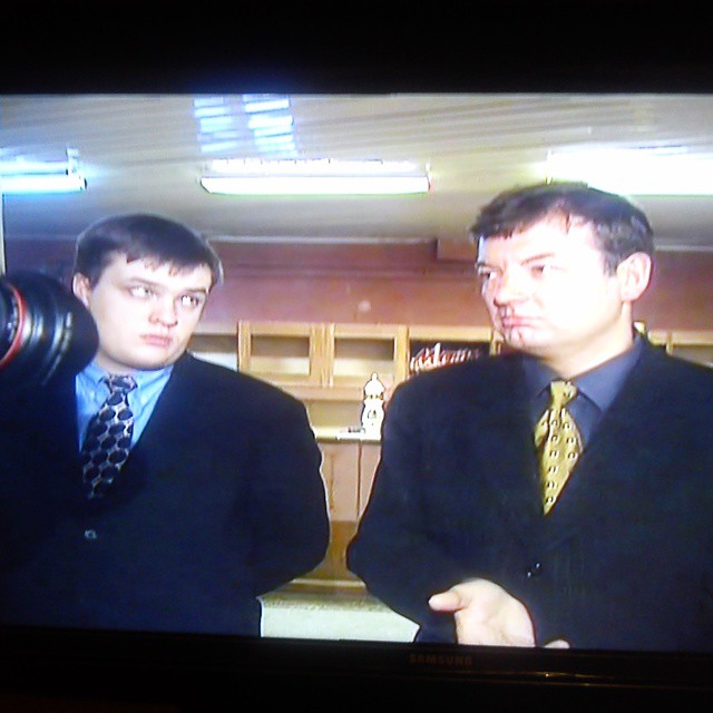 Андрей Ватутин и Сергей Кущенко накануне матча звезд Суперлиги, Пермь 1999